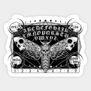 Death moth ouija board Sticker